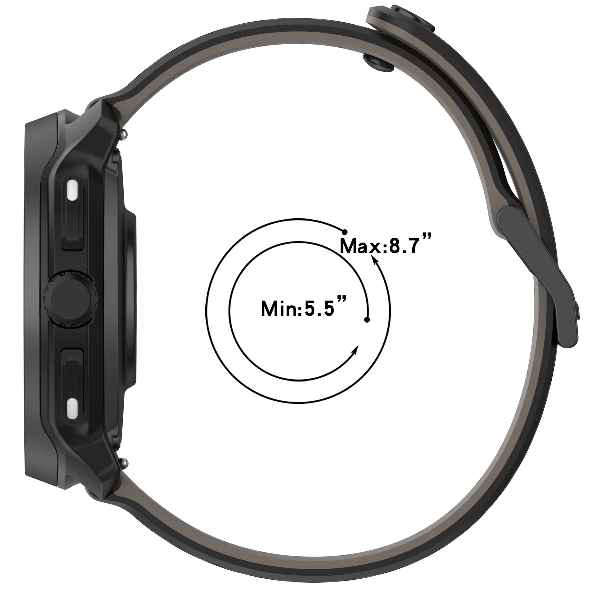 Two-Tone Silicone Strap 22mm For Suunto RACE 2/Run/Ocean/Vertical 2 Replacement Band For Suunto 5 9 Peak Pro Wristband Bracelet image 5