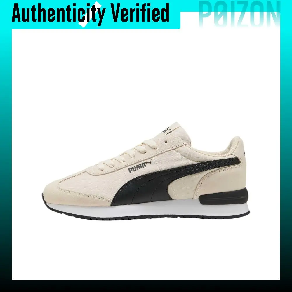 PUMA R78 Textile, Split Cow Leather, Artificial Leather Abrasion Resistant Low top Skateboard Shoes Unisex Ecru 400695-01