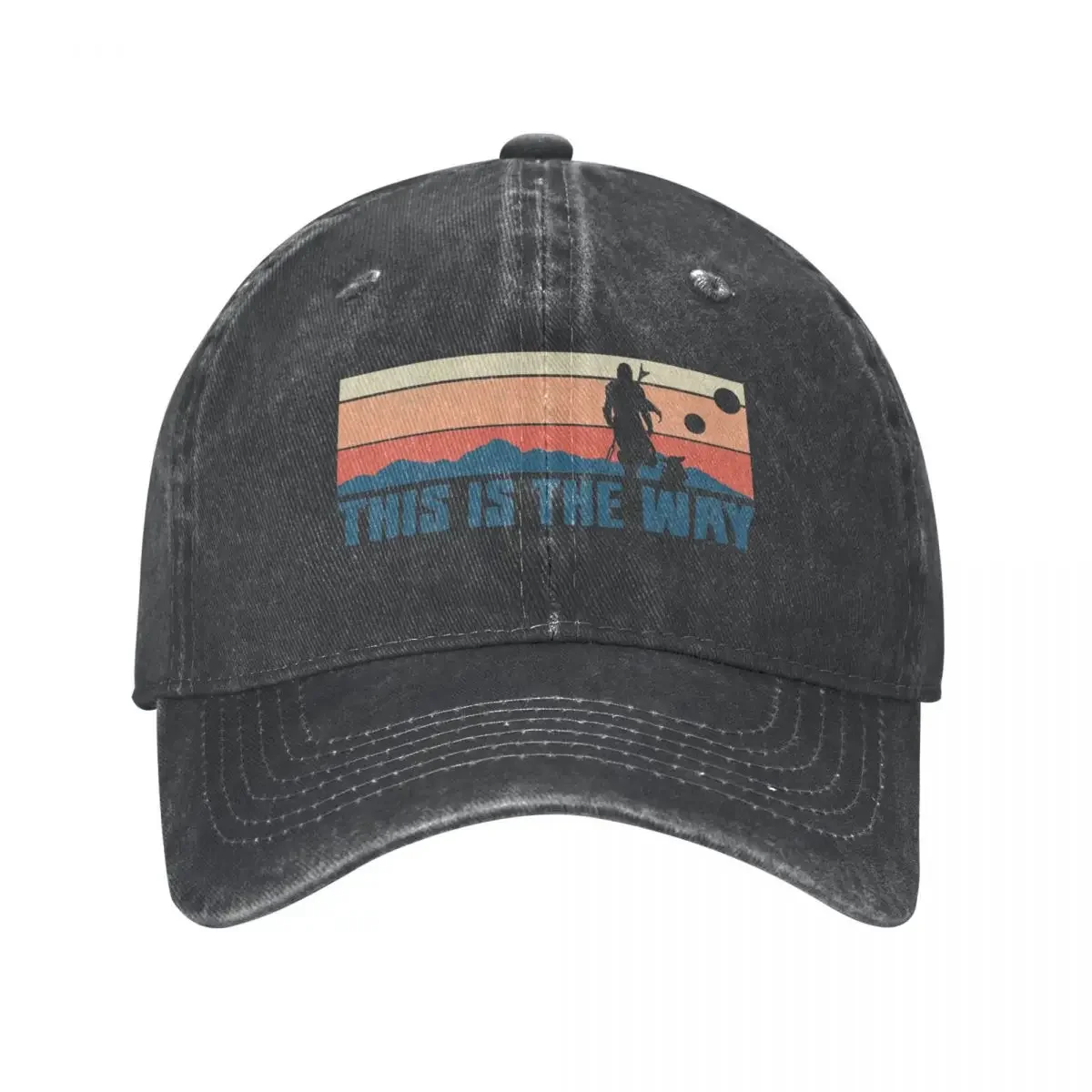 This is the Way retro vintage sunset Cowboy Hat Christmas Hat Icon Uv Protection Solar Hat Ball Cap Men'S Baseball Cap Women'S