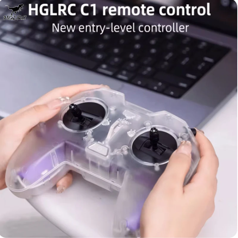 HGLRC C1 Remote Controller Built-in 500mW ELRS 2.4G TX Module with Dongle for RC Airplane FPV Drone Beginner Pilot