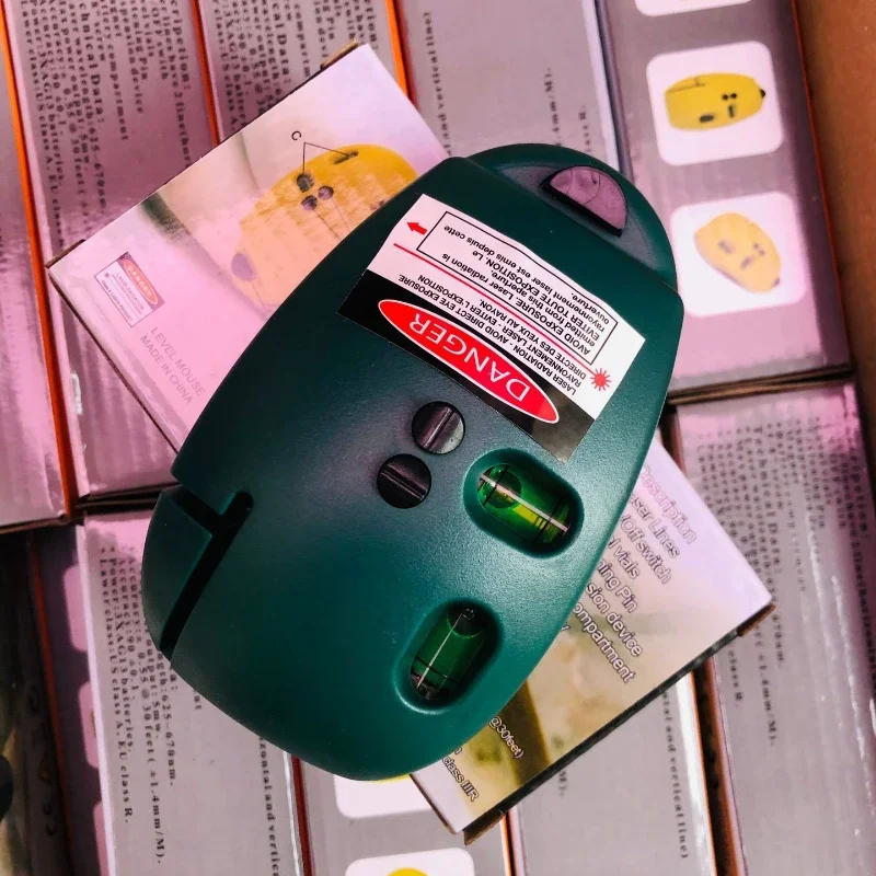 Vertical Mouse Laser Level Infrared Horizontal Line Right Angle Bubble Level Leveling 20M Long Distance 2 Lines Laser Levels