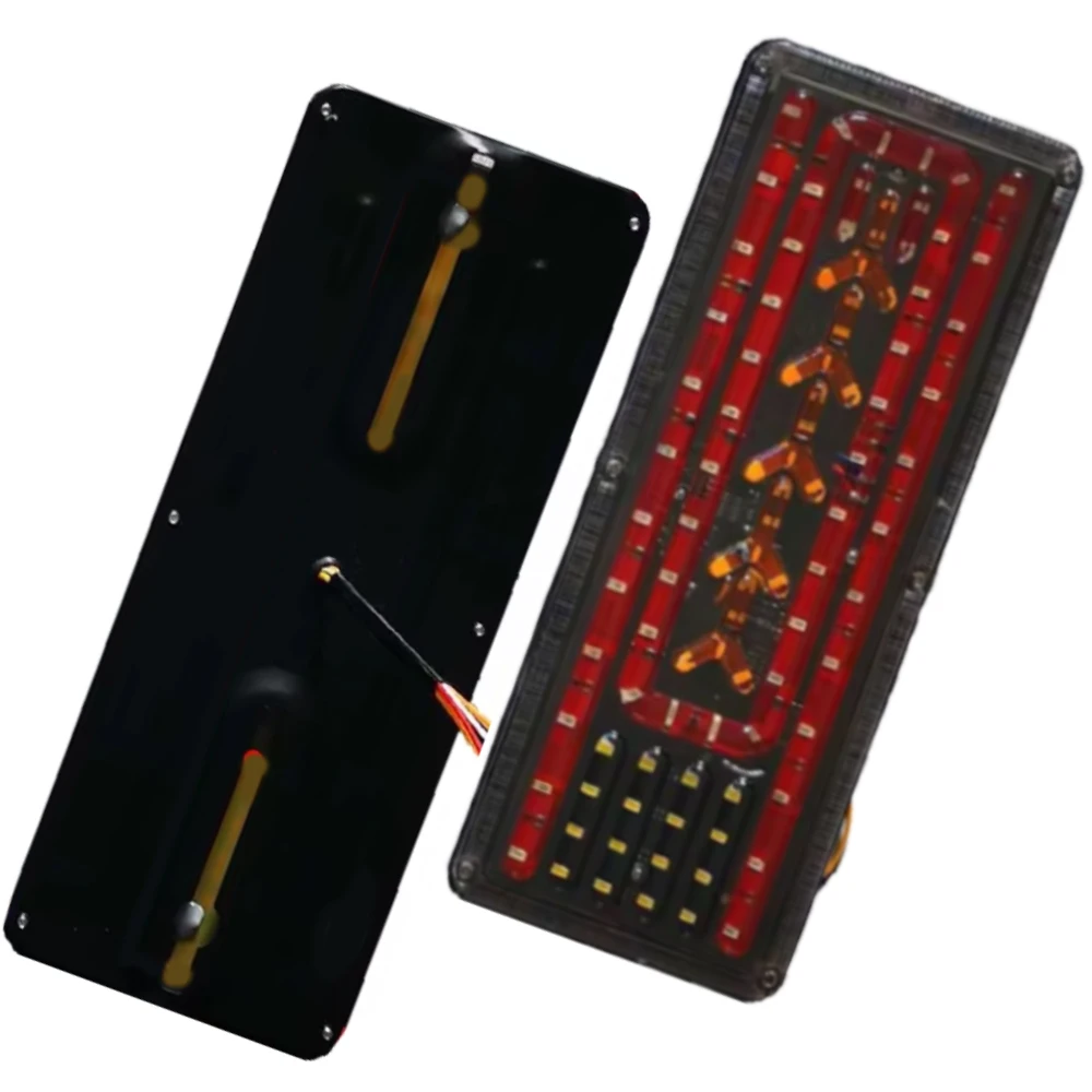 2x 33/41/43cm 24V LED Trailer Taillight Truck Light Red Daytime Running Light Turn Signal Indicator Rear Brake Lamps Lorry Bus
