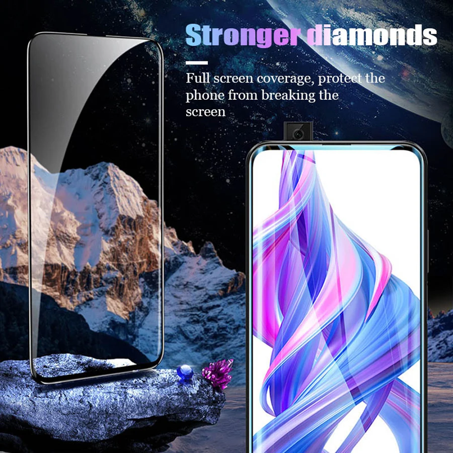 3PCS Full Cover Protective Glass For Huawei P30 40 Pro Lite E P Smart Z 2021 Screen Protector For Huawei Mate 20 Lite  Y7 2019