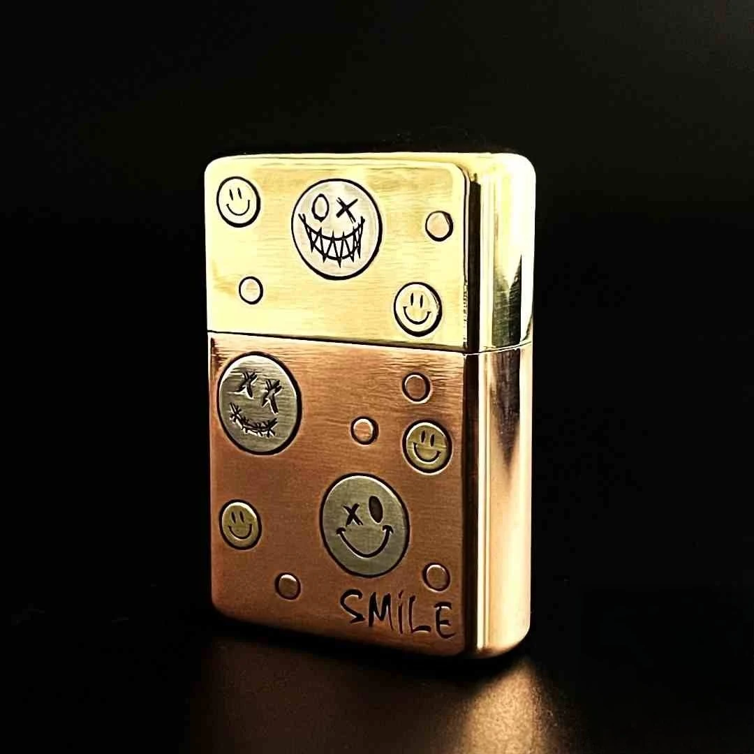 Authentic ZORRO Second-generation Kerosiene Lighter with Smiling Face and Limited Edition Double Armor, Thick Men's Gift
