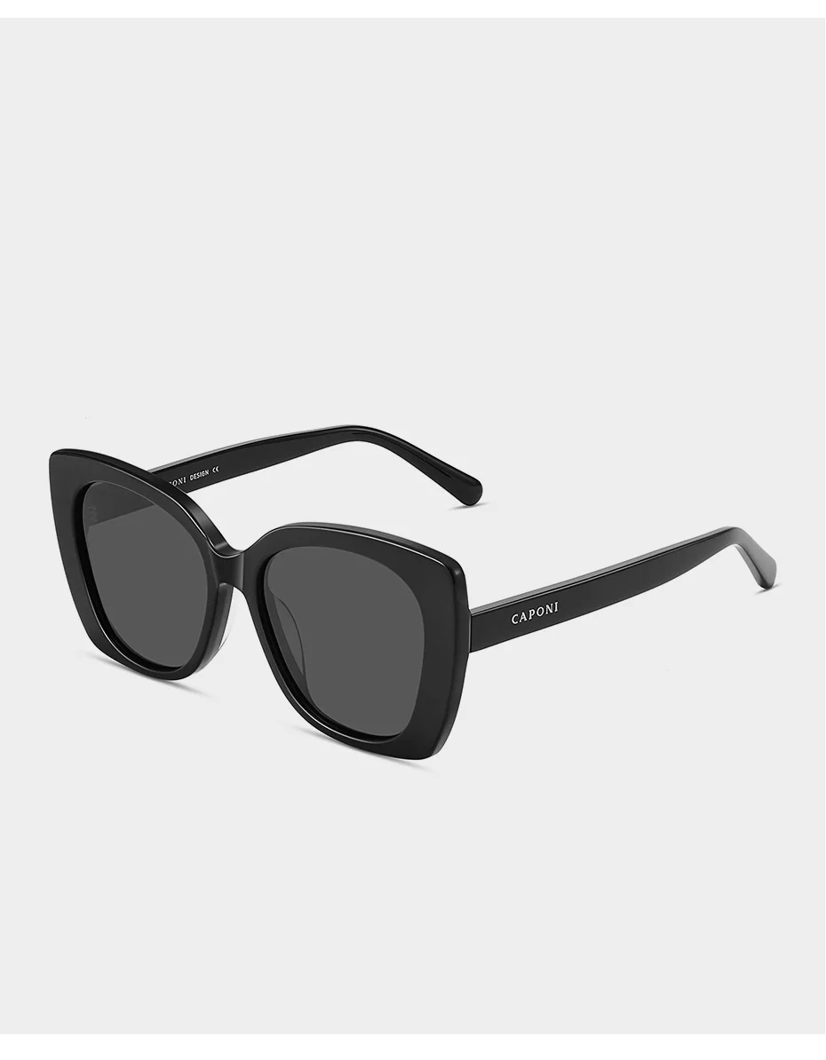 CAPONI Polarisierte Nylon Sonnenbrille Für Frauen Hohe Qualität Acetat Brillen UV400 Schutz Mode Übergroßen Sonnenbrille CP24062 – Detail 13