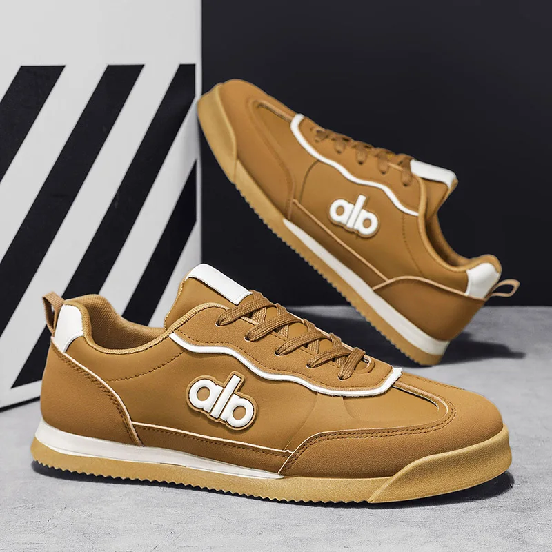 

2025 Vintage Khaki Brand Sneakers Man Comfortable Low Cut Flat Training Shoes For Men High Quality Original Designer Men's Shoes