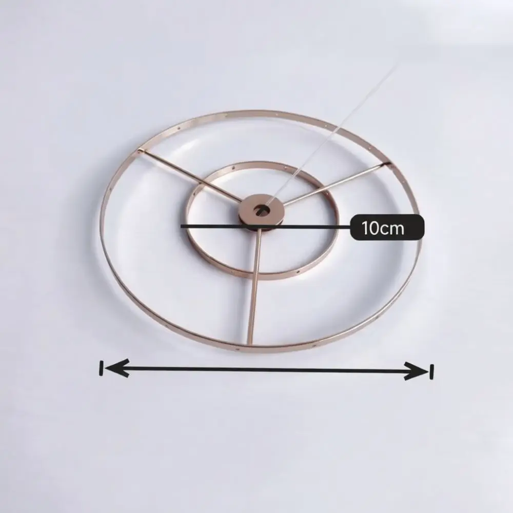 Round Square Iron Lampshade Support Frame For DIY Woven Light Holder Handmade Craft Metal Wire Skeleton Base Decor Accessory
