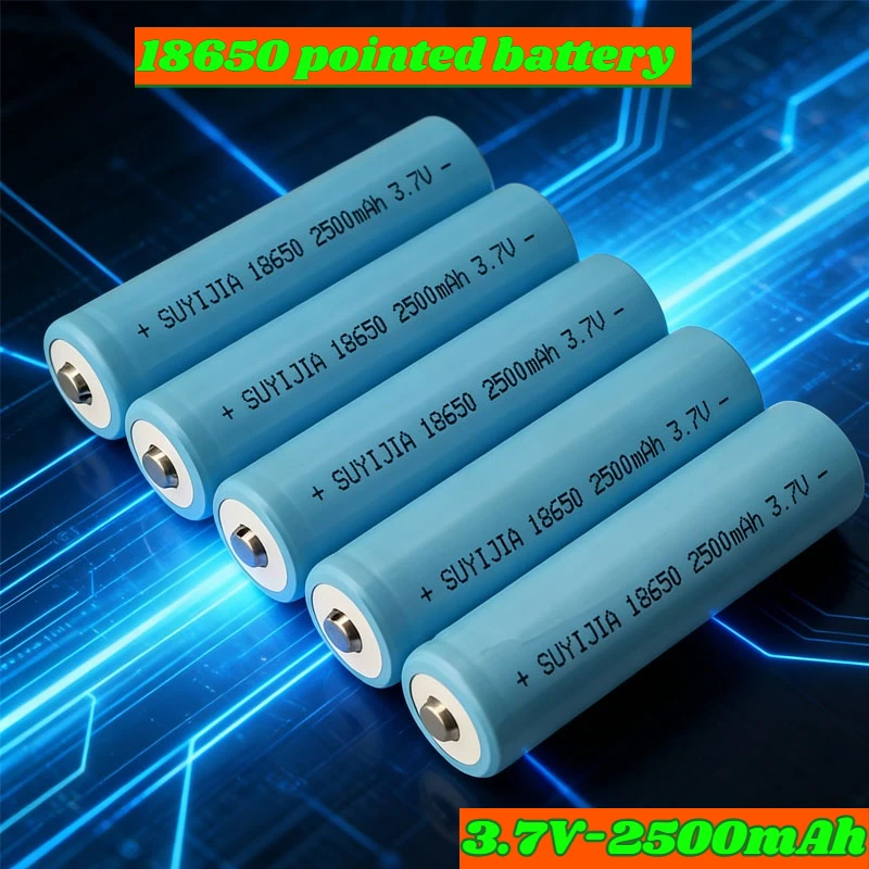 

Air Rapid Transportation 18650 Battery 3.7V 2500mAh 18650 Pointed Tip Rechargeable Battery Genuine with Sufficient Capacity