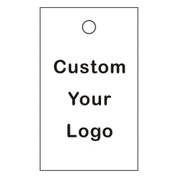 Custom Rectangle Hang Tags for Clothing, Fashion Label Accessories, Branded Logo Design, Hang Tags