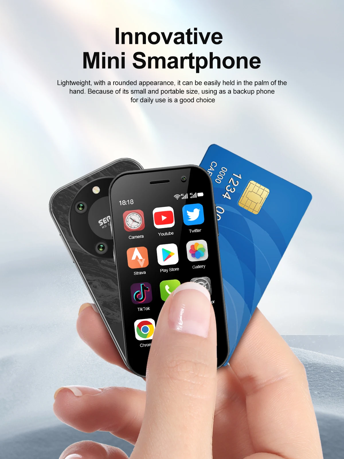 Global Version KING9000 4G Mini Smartphone 3.0" Dual SIM 16GB+2GB Android OS Google Play Original Small Mobile Phone Google Play