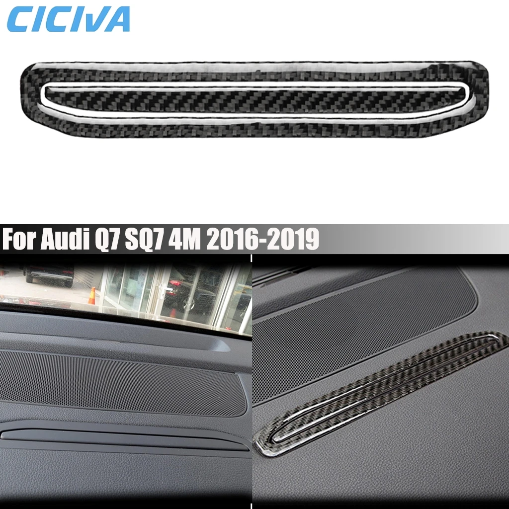 

Carbon Fiber Car Accessories Dashboard Decorative Panel Interior Cover Modified Trim Sticker For Audi Q7 SQ7 4M 2016-2019