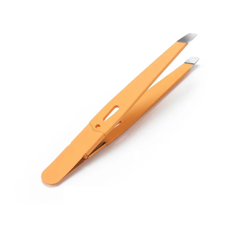 Pinzetta per sopracciglia all'ingrosso Estrattore per capelli colorati Capelli Bellezza Fine inclinata Clip per sopracciglia Strumenti per il trucco per la rimozione dell'acciaio inossidabile