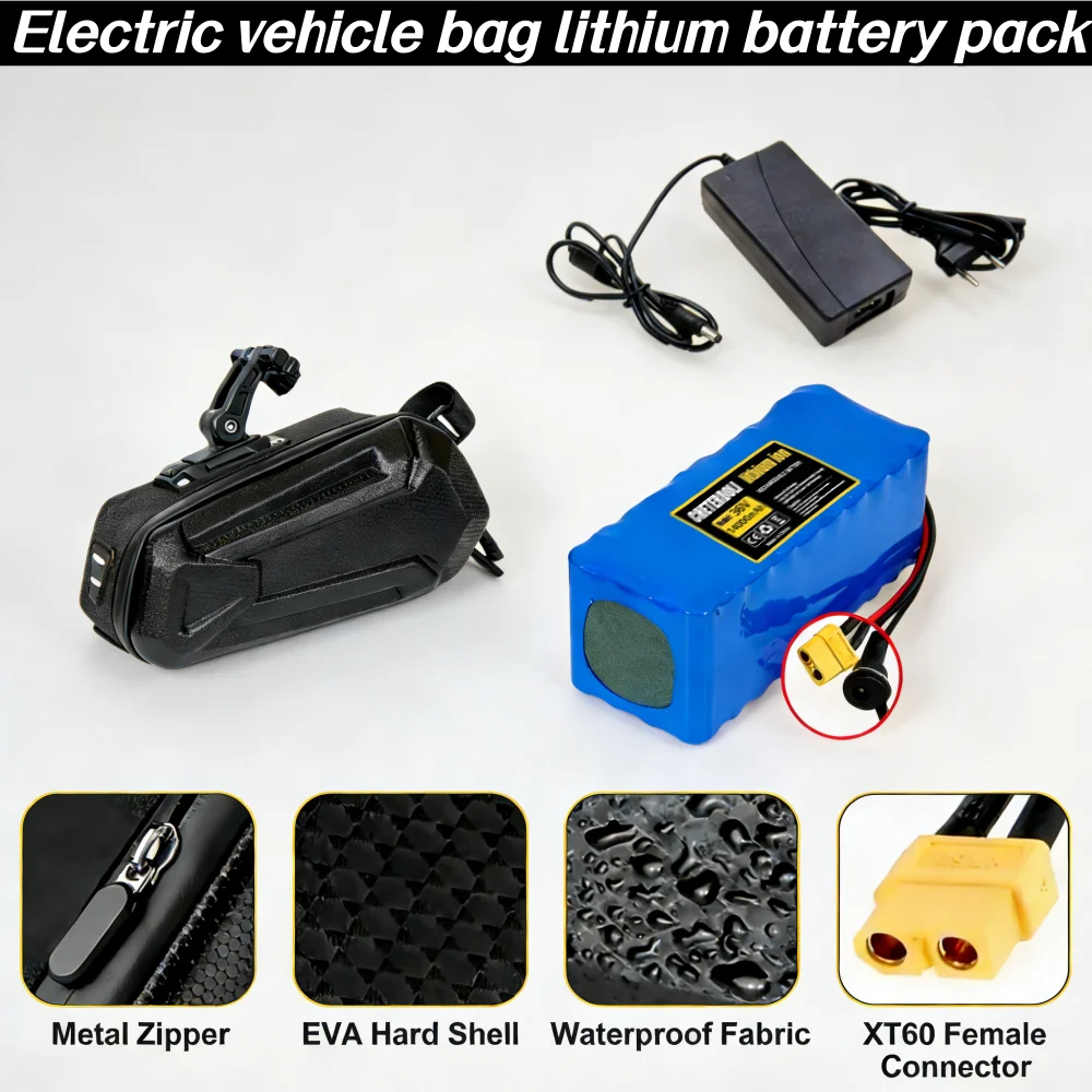 

52v 48v 36v Battery Pack 10Ah 12Ah 14Ah 16Ah lithium ion Waterproof Li ion Batteries for 250W-500W Motorcycle/scooter/Bike.