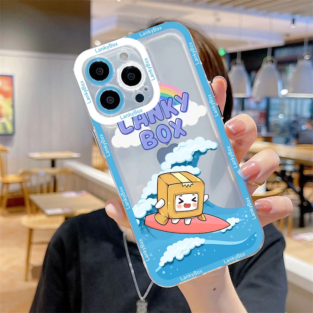 Cartoon HOT LankyBox Phone Case For Samsung S24 S23 S22 S21 S20 S10 FE Note20 Note10 Plus Ultra Lite 5G Clear Soft TPU Cover image 5