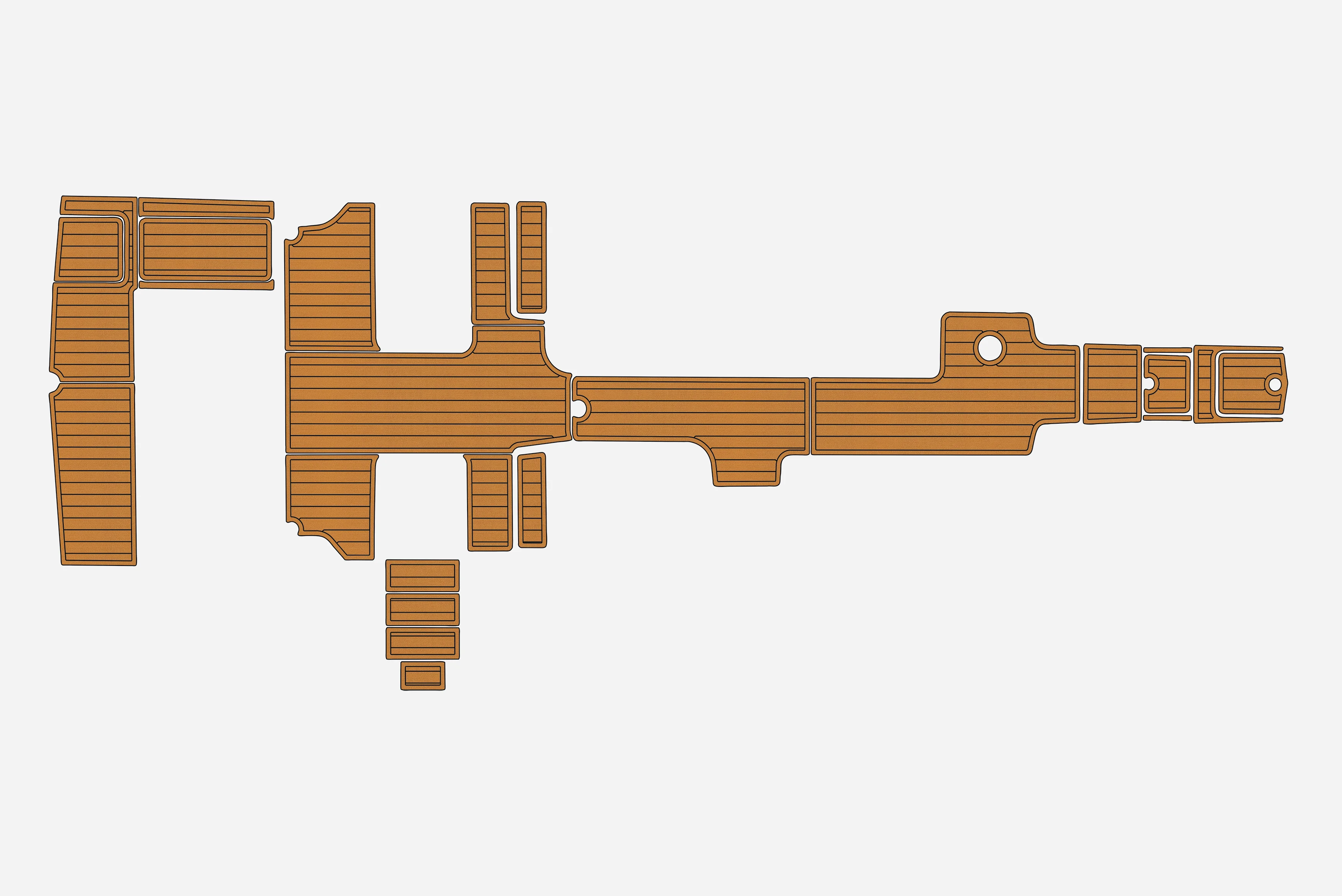 

Advantage X Flight 29 1/4 дюйма, 6 мм, пена EVA, нескользящий морской коврик из тикового дерева, морской коврик, ковер цвета морской волны, морской пол