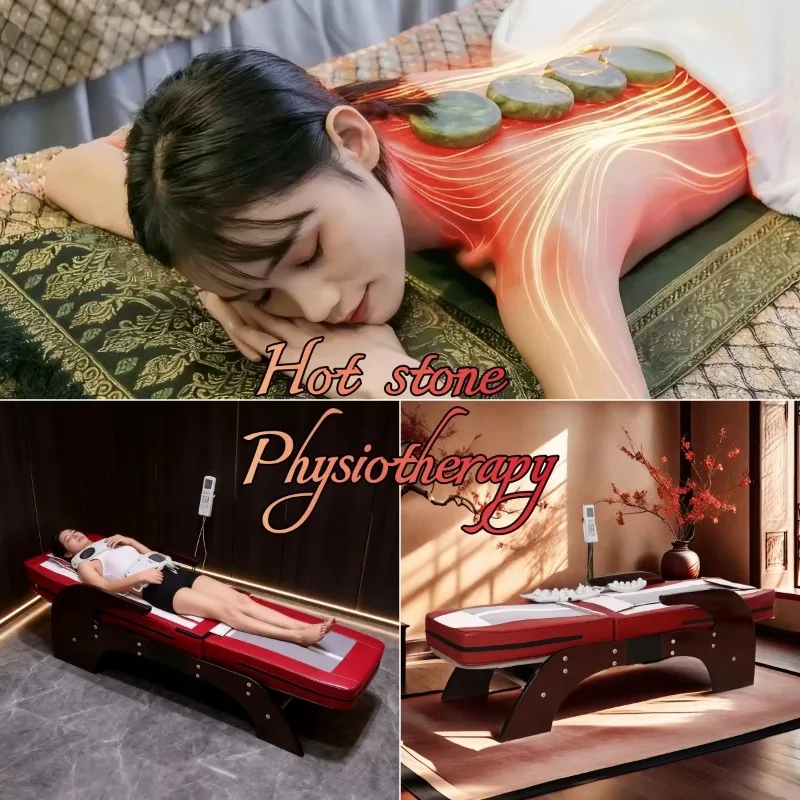 Commercial Electric Infrared Jade Massage Bed Spinal Traction Therapy Table Infrared Heating Camillas De Masaje Physiotherapy