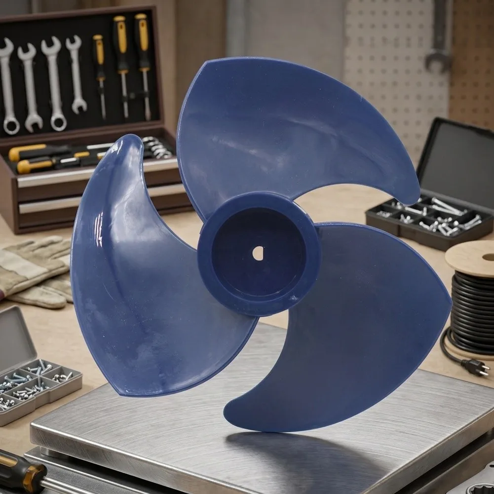 Replacement Fan=Blades For Rotor Floor Fans, 3-Leaf Air Circulation for turbine Accessories, PVC D-Shape & Round Hole Fits 18cm