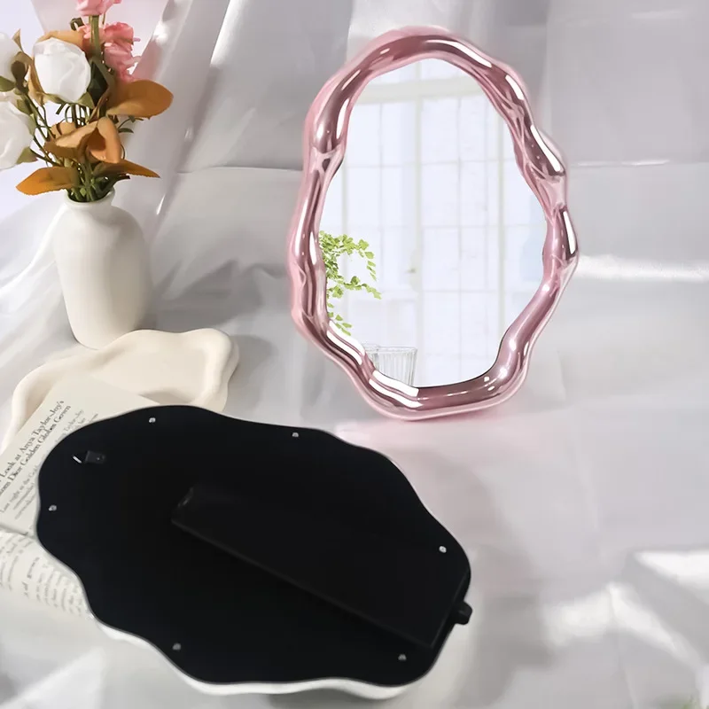 Electroplated Cloud Makeup Mirror Special-shaped Mirror for Girls Dormitory Decoration Fashion Wall-mounted Mirror Wholesales
