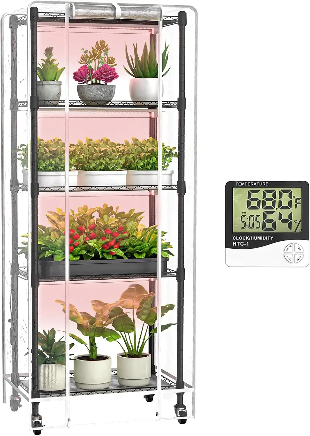 Indoor Greenhouse With Grow Lights, 5 Tier 23.2