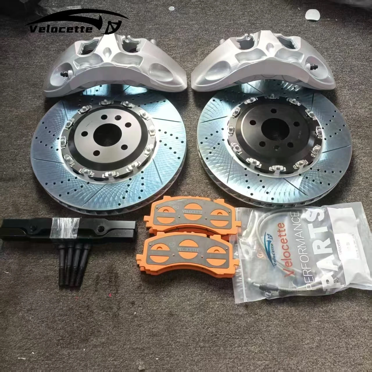 New style Caliper 6 Pistons 9N Brake Caliper Kit High Performance 380-400mm Brake Disc Racing Brake System for Audi A6 A7 A8 RS6