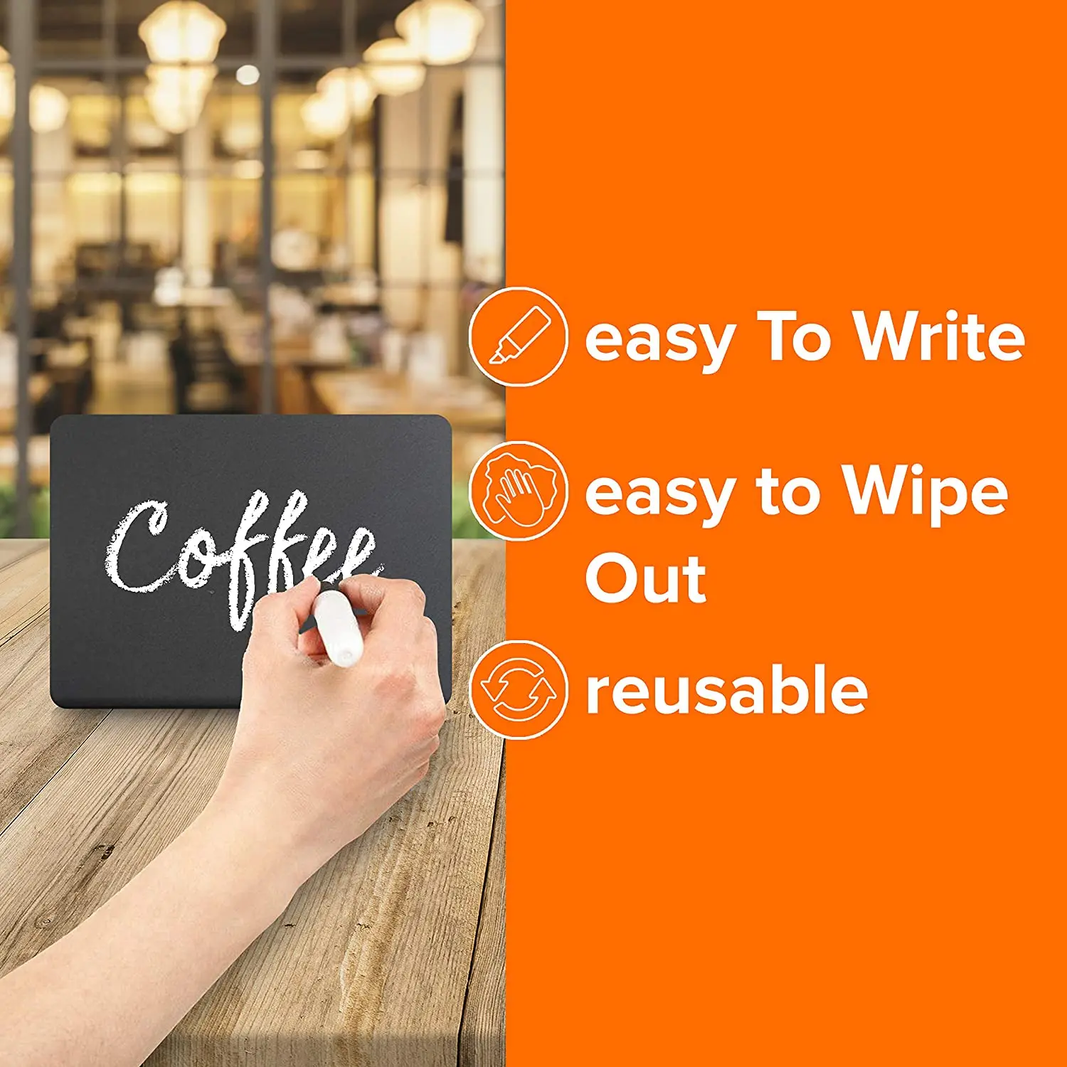 A13E-10 Pack Mini Chalkboard Signs 10X7.5Cm Small Chalkboard Sign Mini Chalkboard Signs For Food Chalkboard Buffet Signs