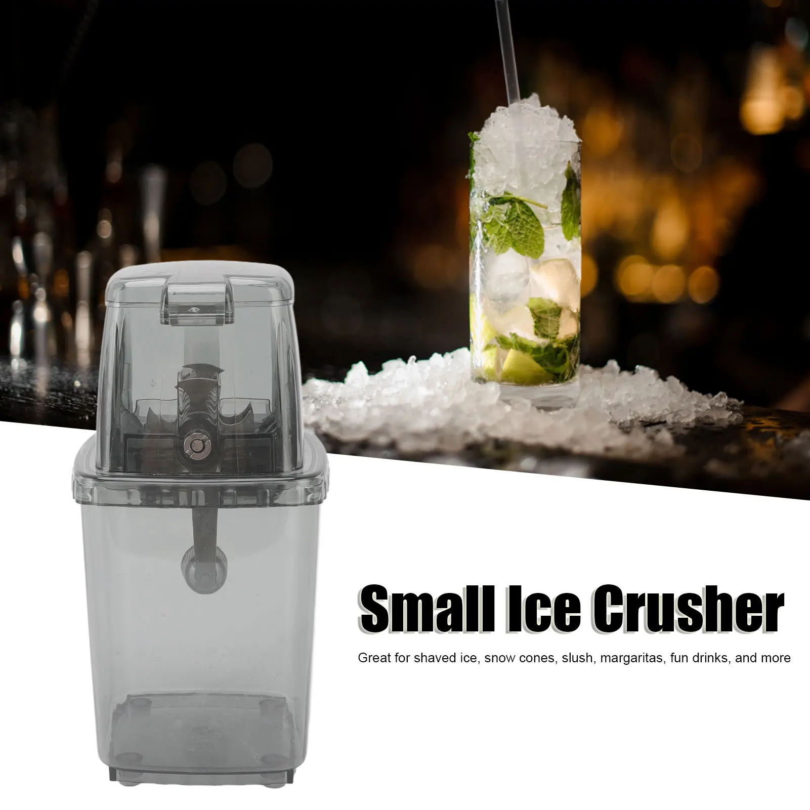 

Hand Snow Cone Ice Machine Ice Crusher Shaver Manual Ice Crusher Small Portable Shaver Hand Operated Snow Cone Machine for Home