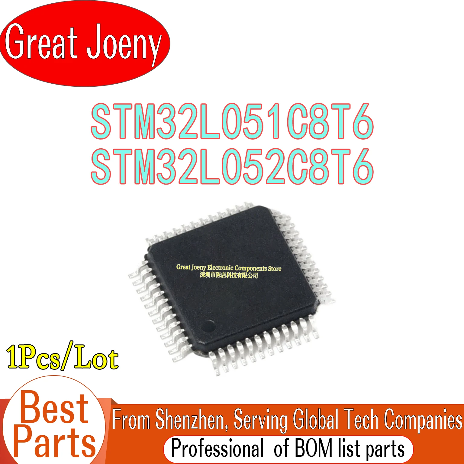 STM32L051C8T6 STM32L052C8T6 STM32L051 STM32L052 IC MCU Chipset LQFP-48