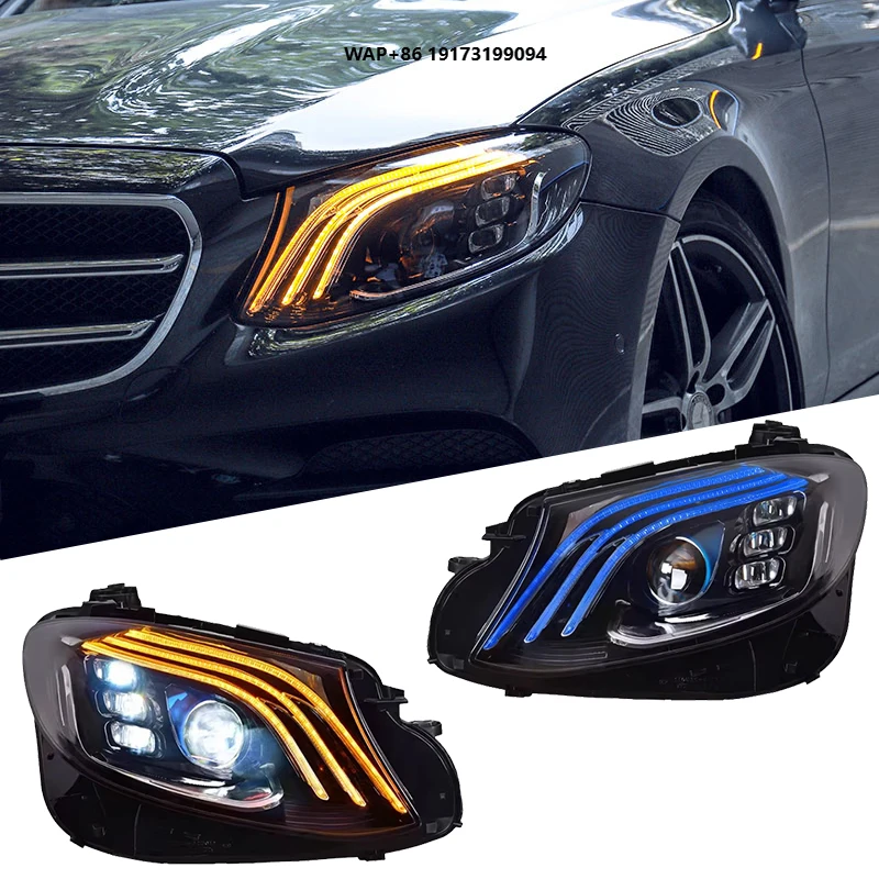 

Фара для Mercedes Benz E-Class W213 2016-2020 E200 E260 E300, обновленная светодиодная фара в стиле Maybach