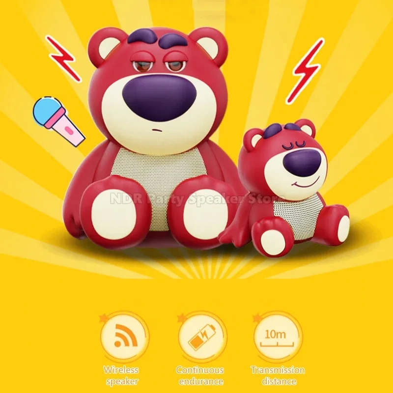 

Creative Strawberry Bear Doll Wireless Bluetooth Speaker Small Audio Portable Mini Outdoor Audio Car Horn for Birthday Gift Box