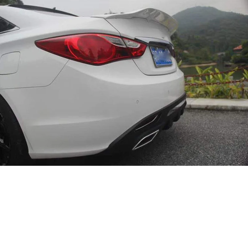 For Hyundai Sonata Real Carbon Fiber Spoiler Wing High Quality Rear Lip Tail FIN Auto Parts 2010-2014 Year