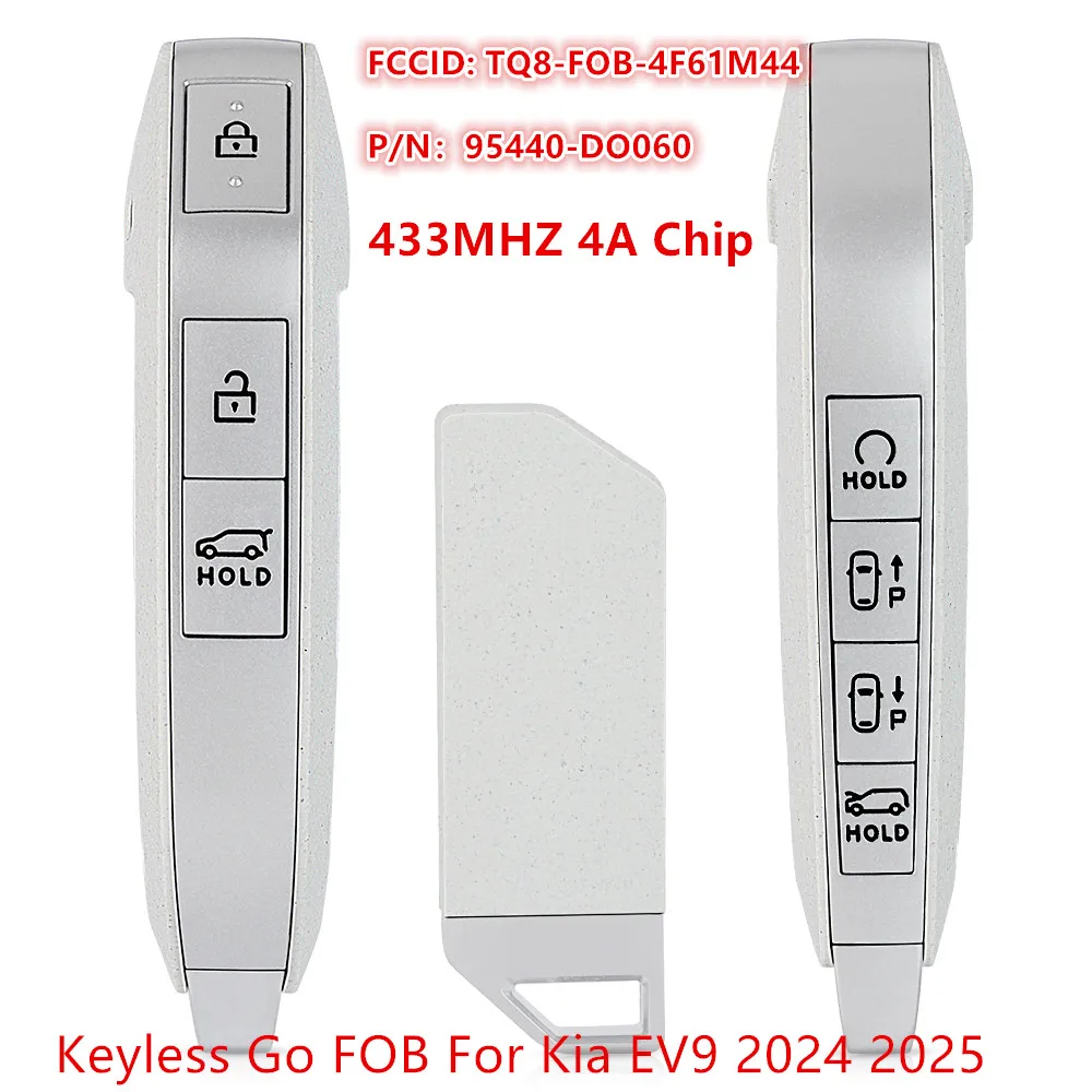 PN: 95440-DO060 New Smart Keyless Smart Remote Car Key FOB Keyless Go FOB 4A Chip 433MHz for Kia EV9 2024 2025