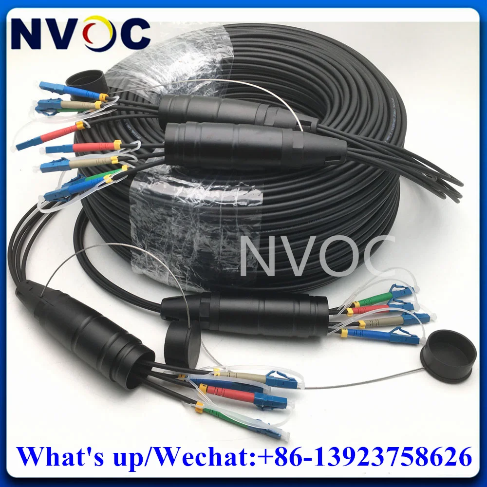 

8Cores 250M SM 9/125 G657A,LSZH/TPU 5.0mm,8C 8F PDLC/SC/FC/STUPC 8Fibers SingleMode Armored Fiber Optic Patch Cord Cable No Reel