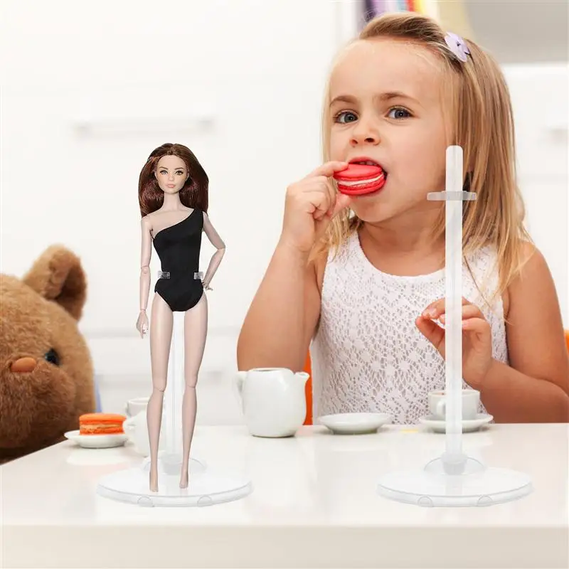 12 Stand Support Display Rack Adjustable Transparent Model Furniture Plastic Mannequin Dolls Accessories