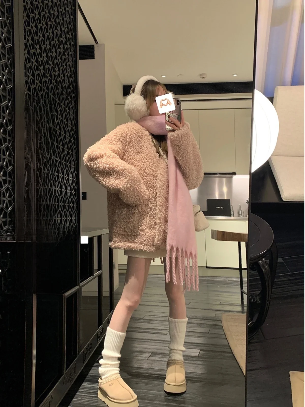 

Женское пальто Stberry Bear из меха ягненка, зимнее новое удобное свободное длинное пальто све V-Ne с застежкой на пуговицы