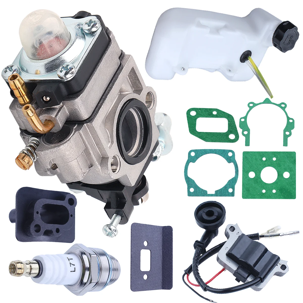 Carburetor Ignition Coil Fuel Tank For 43CC 52CC 47CC 40-5 CG430 CG520 1E40F-5 40F-5 TL43 Gas Engine Brushcutter Trimmer