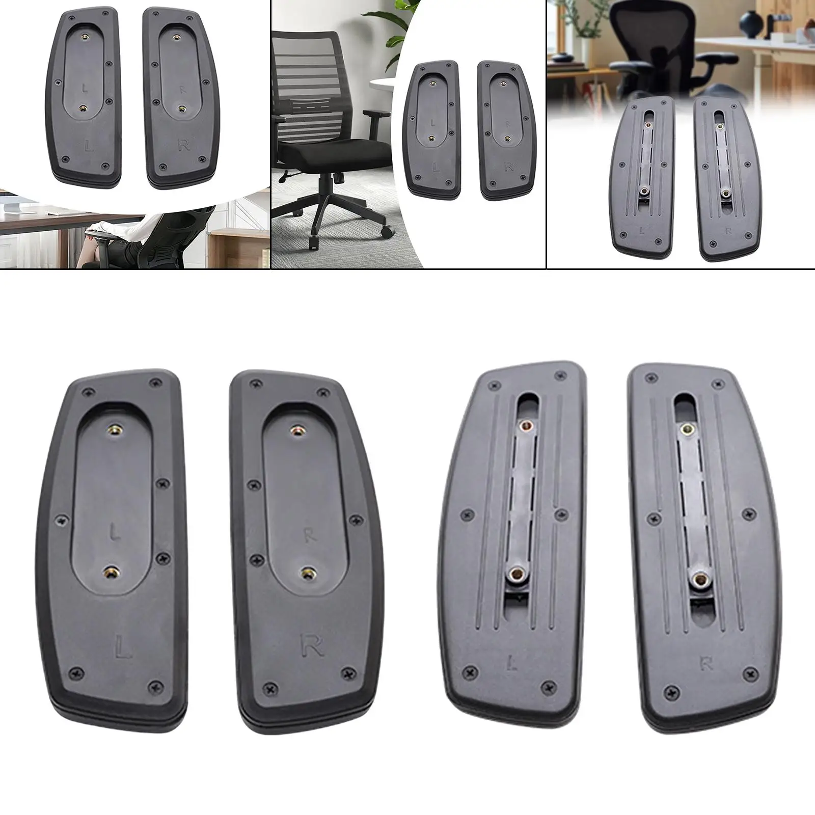 

2x Office Chair Replacement Arm Rest Pads Universal Cushion Non Slip Support Arms and Elbow Waterproof Desk Chair Arm Pads