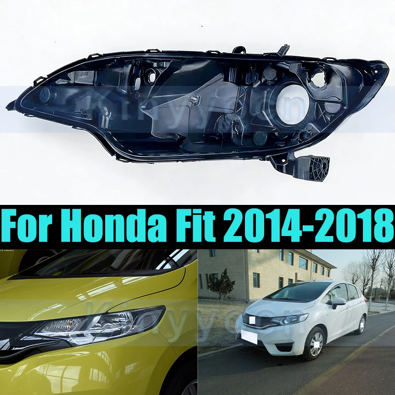 

Front Bumper Headlight Base Cover For Honda Fit 2014-2018 Back Lid Head Lamp Back House Headlamp Rear Shell