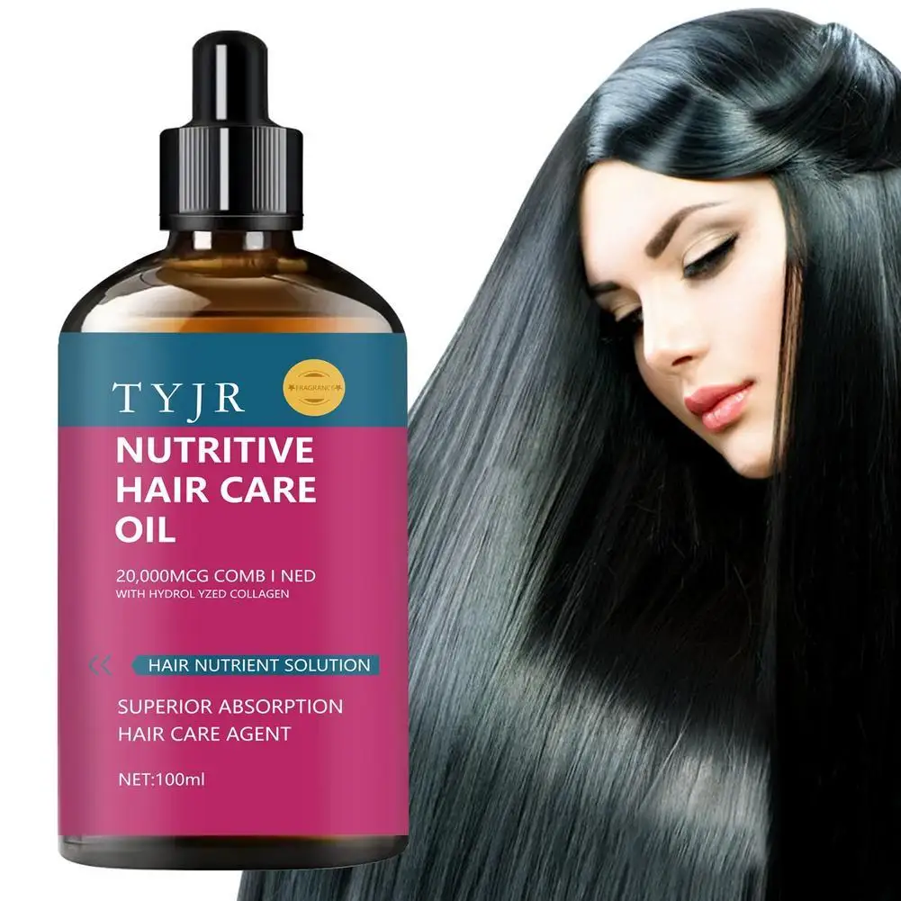

Nutritive Collagen Hair Care Essential Oil For Hair Growth Pure Hair Shine Strengthen Prevent Hair Loss Eliminate Split Women