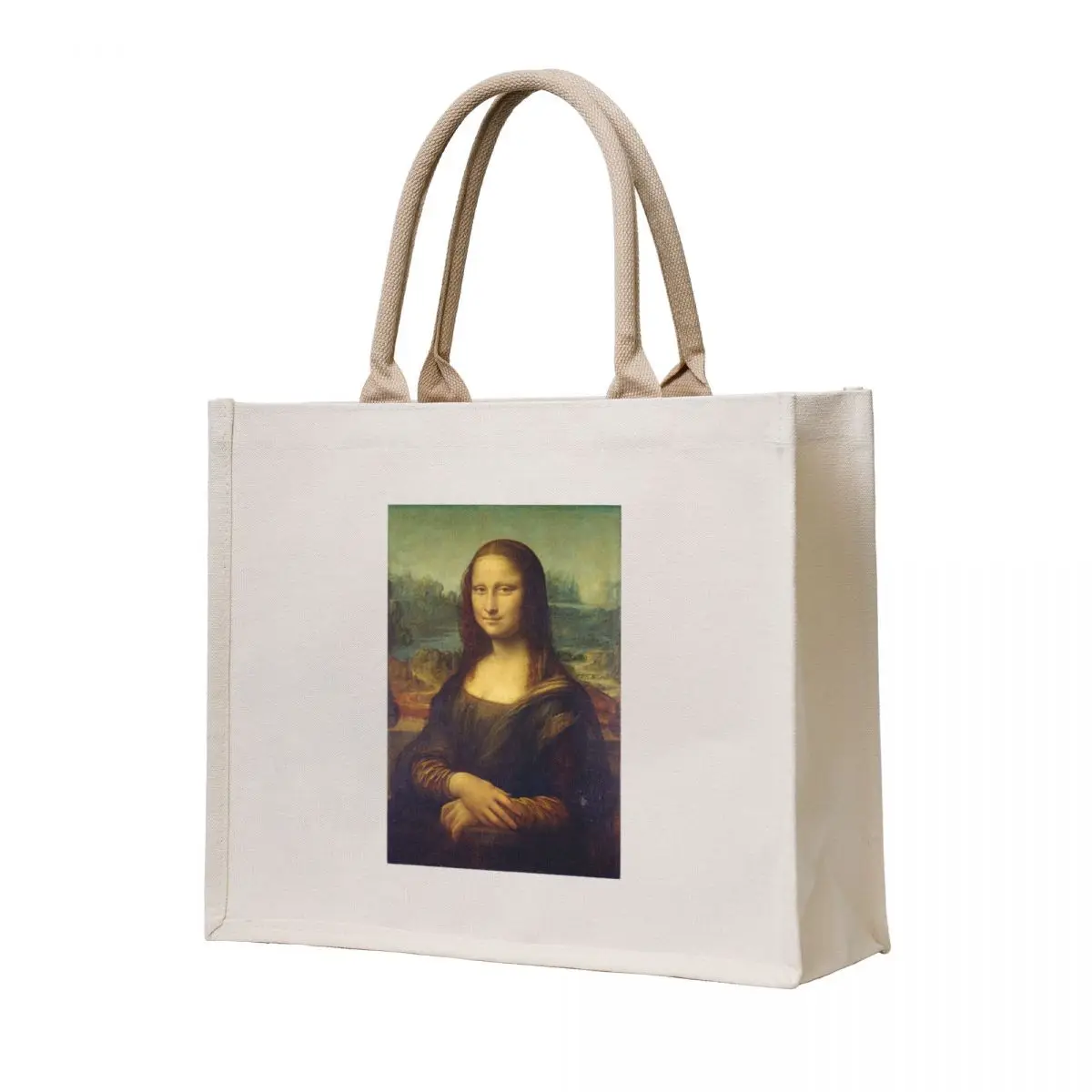 

La Joconde Tote Bag Canvas stote bag Portable shopping bag tote screen Canvas