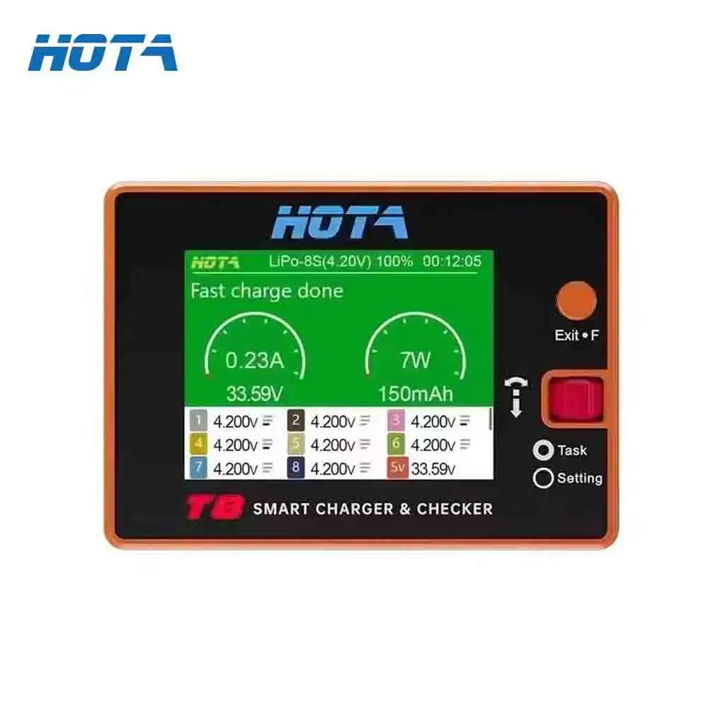 HOTA T8 밸런스 충전기 1~85 650W 22A 모델 항공기 리튬 배터리 고출력 자석 다기능 액세서리 RC