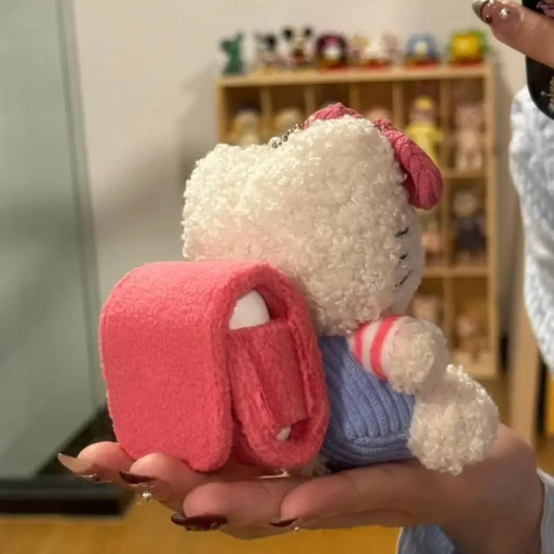 헬로 키티 Sanrio 케이스 Airpods Pro 3 2 1 만화 귀여운 플러시 창의력 여성 블루투스 무선 헤드셋 보호 커버