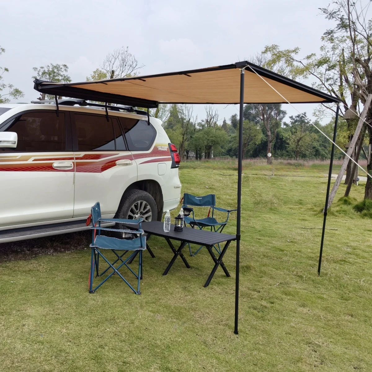 

4x4 Folding Car Canopy Retractable Oxford Sunshade Roof Tent Awning Side Car Awning Canopy For Camping