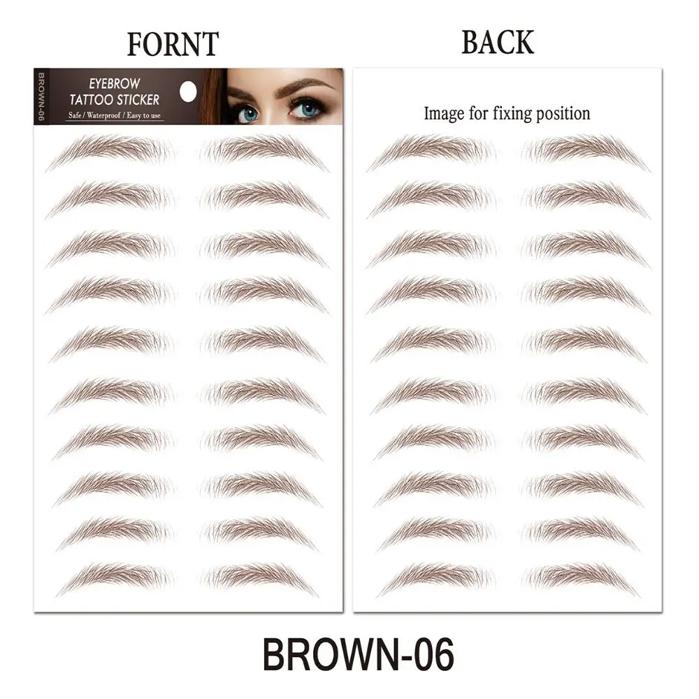 4d natürliche lebendige haar ähnliche realistische falsche Augenbrauen Augenbrauen Tattoo Augenbrauen Schablone wasserdicht dauerhafte Augen Make-up Augenbrauen Aufkleber
