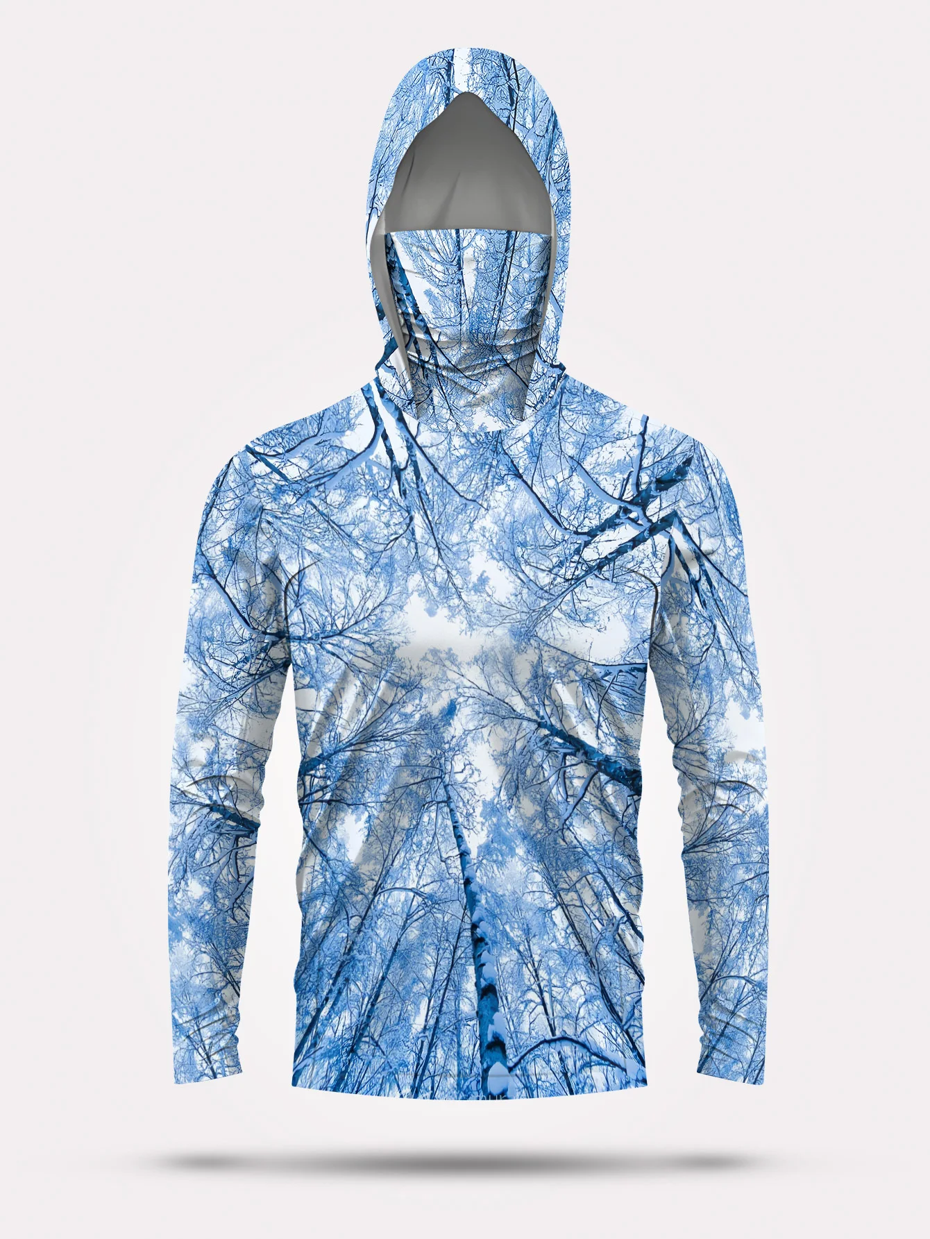 Fishing hooded sweatshirt men's long-sleeved sun protection shirt hunting sport shirt sun protection shirt fishing beach top view 4