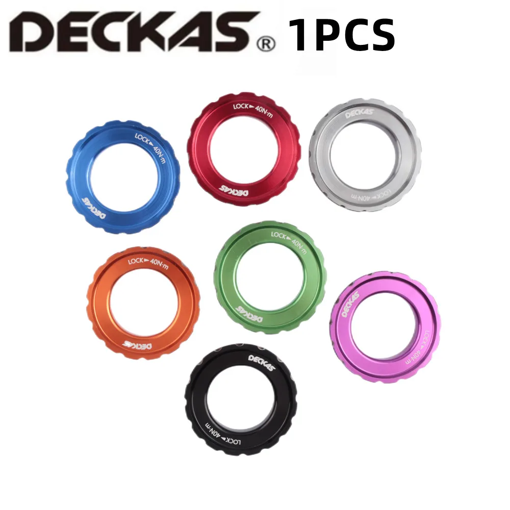 Deckas Center Lock Rotor For MTB Mountain Bicycle Middle Lock Cover Barrel Shaft Black Red Orange Green Blue Purple Grey 1PCS