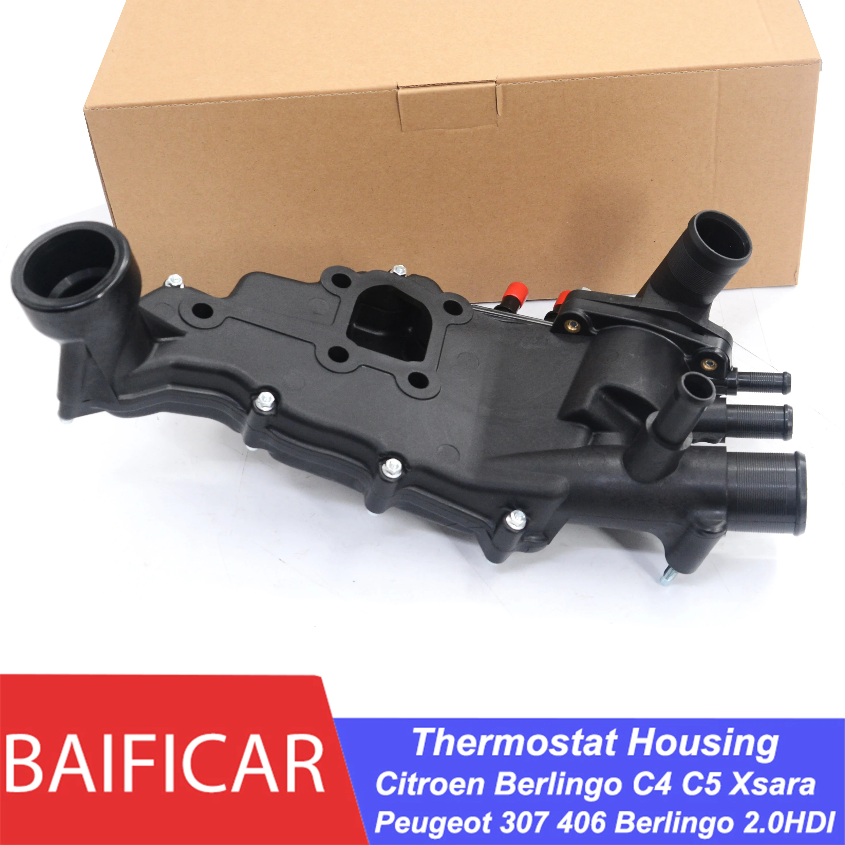 Baificar Brand New Thermostat Housing 1336S4 1336W7 1336R8 For Peugeot 307 406 607 Partner Citoren C4 C5 Xsara Berlingo 2.0HDI