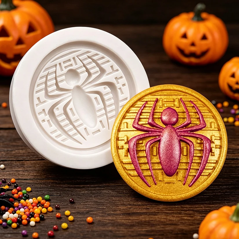 Halloween Spider Webs Silicone Mold Sugarcraft Chocolate Cupcake Baking Mold Fondant Cake Decorating Tools