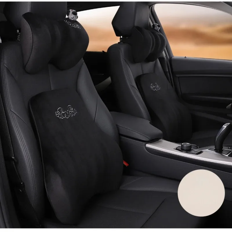 Car Driver Pillow Memory Foam Car Lumbar Support Cushion Car Seat Neck Cartoon Pillow Seat Supports  Lumbar Support Pillow