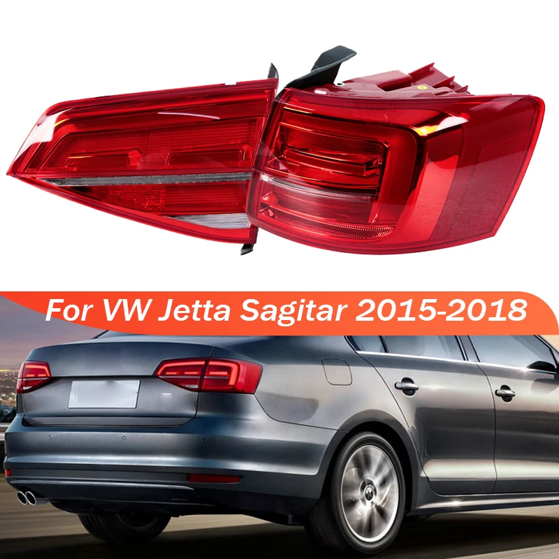 Rear Tail Light Brake Lamp For Volkswagen VW Jetta Sagitar 2015 2016 2017 2018 Turn Signal Lamp Tail Light Car Accessories