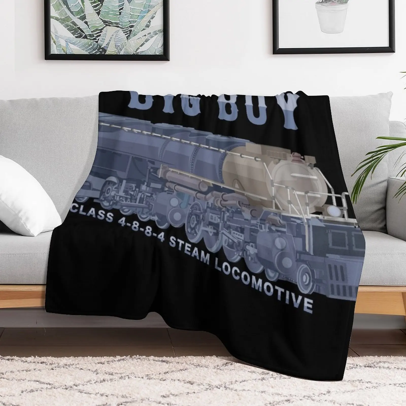 Big Boy Steam Train 4000 Class Locomotive Color Diagram Gift Throw Blanket for babies Camping Blankets